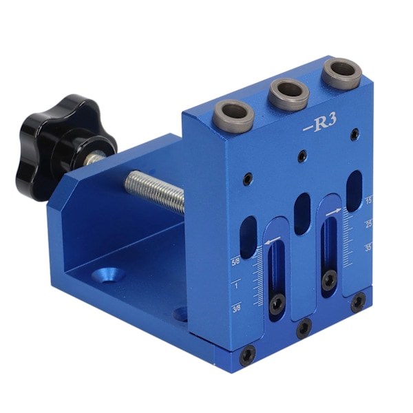 Pocket Hole Jig Oblique 9mm Borrguide Borrpositioneringsfixtur Verktygssats Kit för Träbearbetning