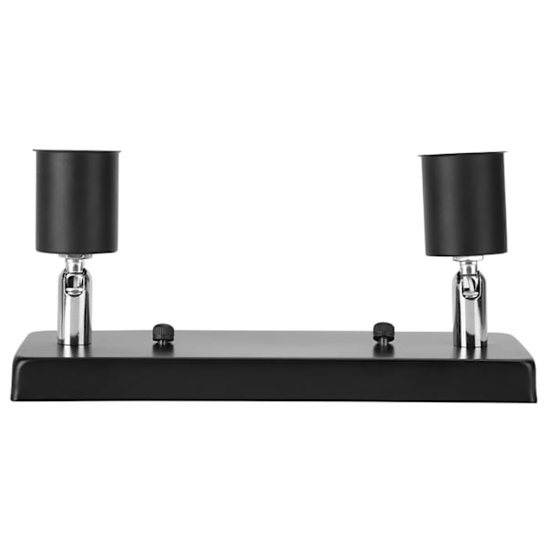 Elegant E27-lampeholder med rektangulær drejebase, gør-det-selv-tilbehør til loft- og væglampe, sort