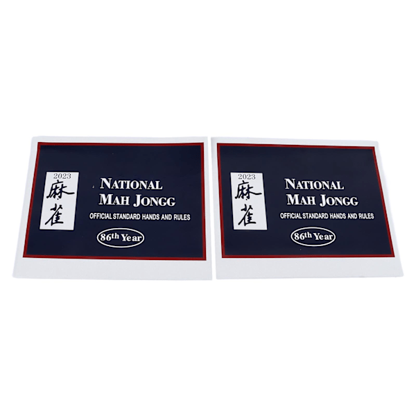 2 Pcs 2023 Mah Jongg Rules Cards National Official League MahJong Score Cards Clear Print for Gift