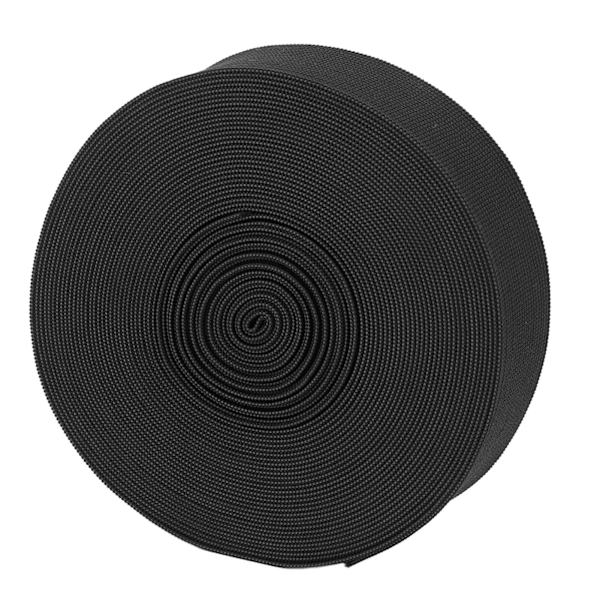Elastiskt band 10 yards svart 3,5 cm/1,4 tum bredd tjockare DIY skärning bekväm andningsbar sy elastisk rulle för hantverk