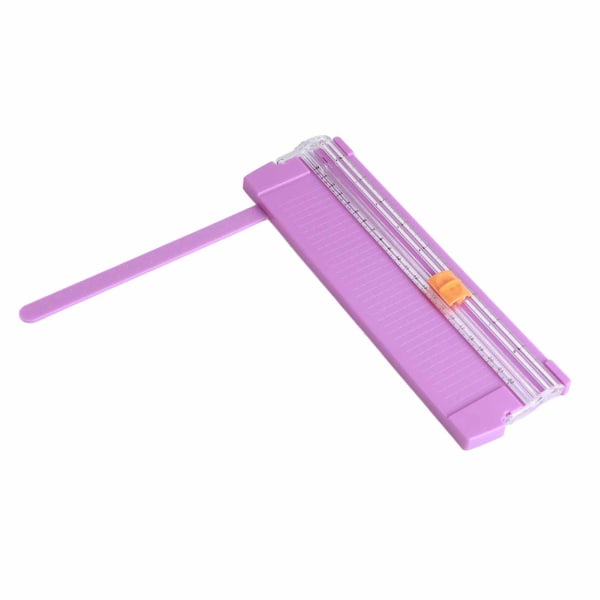 Papirkutter Liten Minifolding Klarskala Grader Gratis karbonstålskjæring Scrapbook Papir Trimmer Lilla
