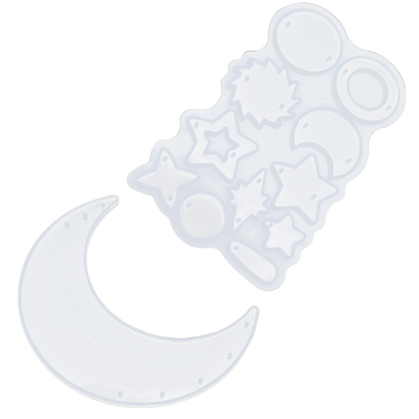 2 stk. Resinformer Holdbare Gjenbrukbare Perforerte Design Silikonformer for Anheng med Fiske Line