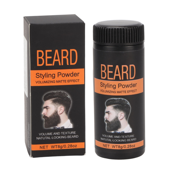 Beard Fluffing Powder Lättviktsvolymgivande Mattifying Beard Styling Powder för män manlig