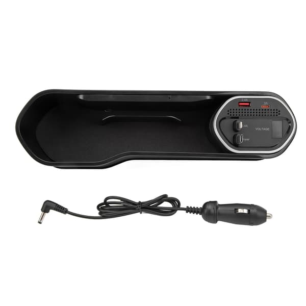 Bilsete Konsoll Sidefyller Organizer 2 i 1 Ladeorganizer Universell Setesprekk Oppbevaringsboks DC12 til 24V