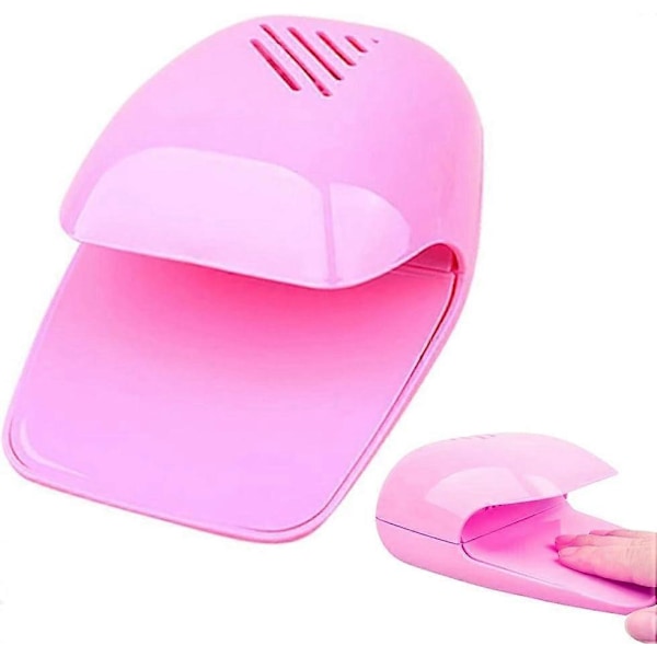 Nagelverktyg, Mini Nageltorkfläkt Portabel Nagelkonst Torkande Gel Polish Blås Kylmaskin Rosa