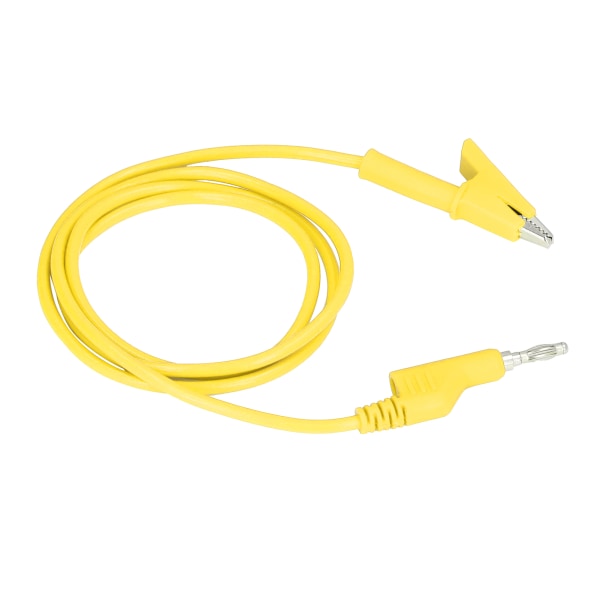 Krokodilleclips-testledninger Bananstikledningskabel Fleksibel til elektrisk test J.70035-1 4mmYellow