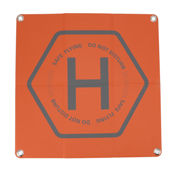 Drone Landing Pad Dobbel Farge Sikkerhetsadvarsel Slogan Design 50cm Kvadrat Vanntett Drone Parkeringsplate