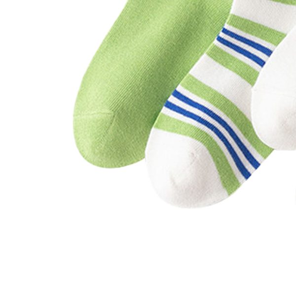 Barnstrumpor Mid Calf Mjuka Andas Förebygga Halk Kammad Bomull Barnstrumpor för Alla Säsonger 5 Par L (27‑31 Storlek)