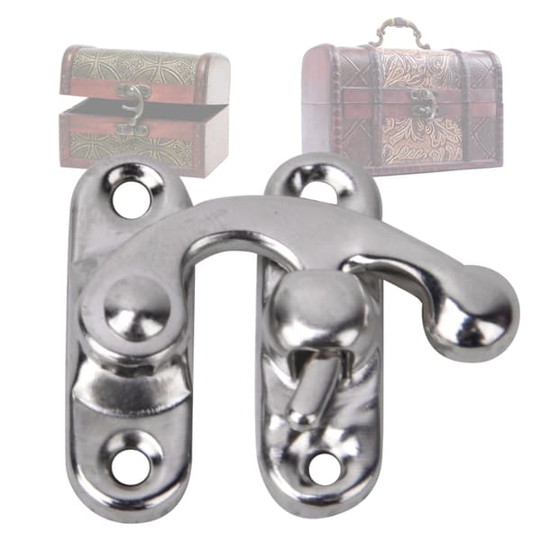 30 st Haspel Retro Stil Järn Låshaspel för Smyckespresentaskar 3,2 x 2,8 cm Silver Höger Låshaspel