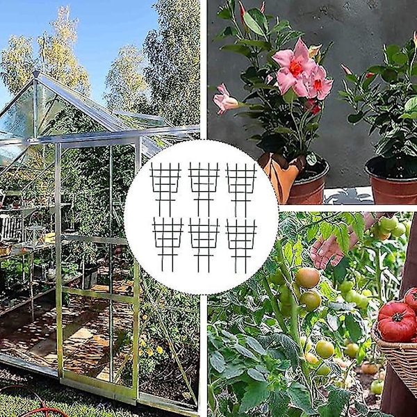 Växtstöd i plast Trädgårdsspaljé för klätterväxter Klätterram för växter Blomkruka Spaljé Växt för utomhus inomhus 6 st