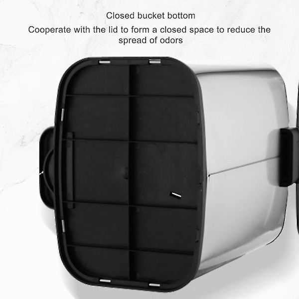 Smart designad soptunna i rostfritt stål för kök och badrum silver