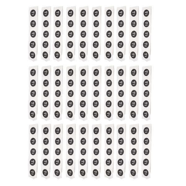 30 stk. NFC-klistremerker i PVC, vanntette, 504 byte programmerbare NFC-klistremerker for TagMo-telefon, svart
