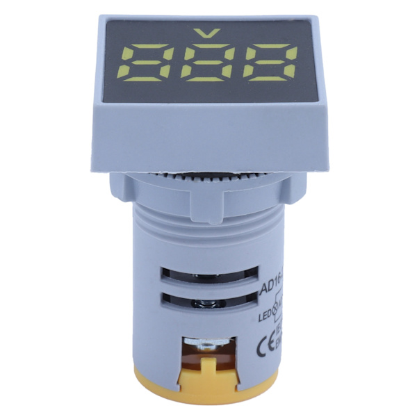 AD16‑22FSV Frosted Panel Digitalt Voltsignalindikator Voltmeterindikator 60~500V AC Gul