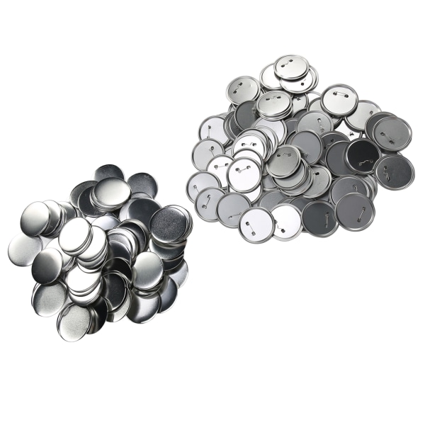 100 uppsättningar Blank Button Badge Parts Set DIY för knapptillverkningsmaskin Rostskyddande knapptillbehör för hantverk 75 mm/2.95in