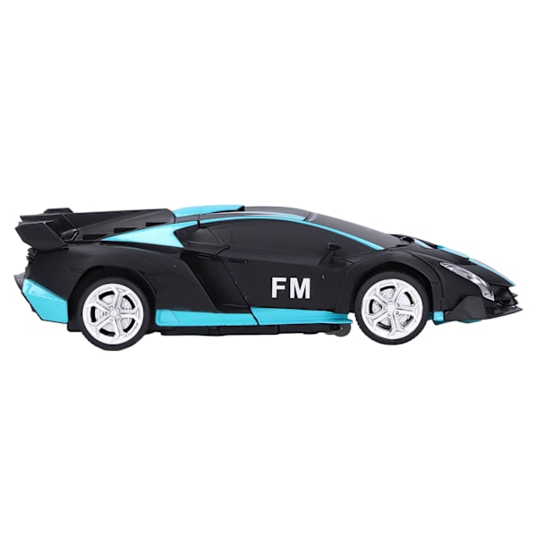 Fjernbetjent bil 1:18 skala En knap deformation RC bil Transform robot fødselsdagsgave til børn