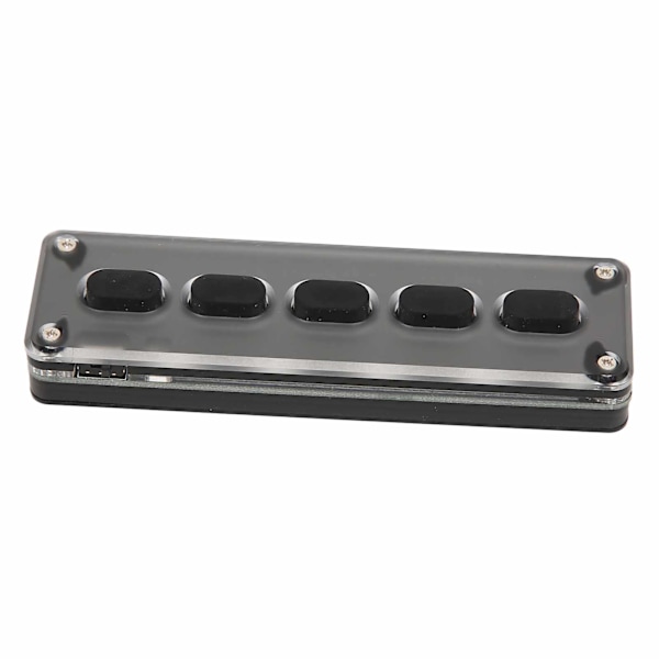 Programmerbar knappsats 5 tangenter Trådbunden USB Trådlös Bluetooth Dual Mode Mini Silikon Tyst DIY Programmerbart Gaming Tangentbord Svart