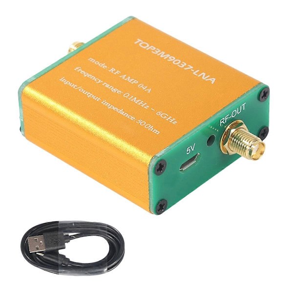 Vähäkohinainen vahvistin 100K-6GHz 20DB LNA RF-esivahvistin ILMAN akkua