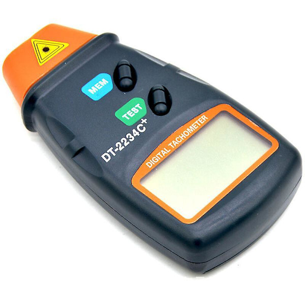 Digitalt turtallsmåler Profesjonell digital turtallsmåler LCD-skjerm Turtallsmåler Tester Rev Counter Autochange Kontaktløs RPM Tach Fontainebleau