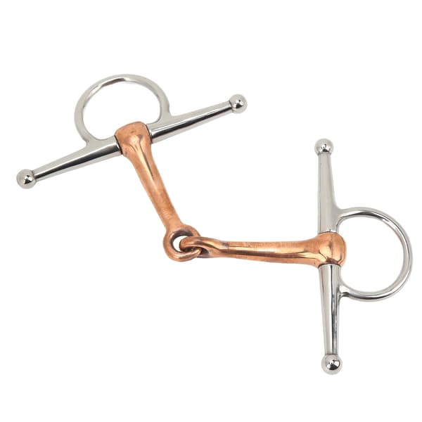 Häst Full Cheek Snaffle Rostfritt Stål Ring Snaffle Bett för Utomhus Hästtillbehör 125mm