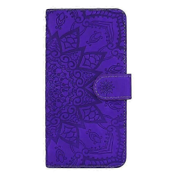 Wallet Case for Samsung Galaxy S20 FE Premium PU Leather Flip Cover Mandala Purple
