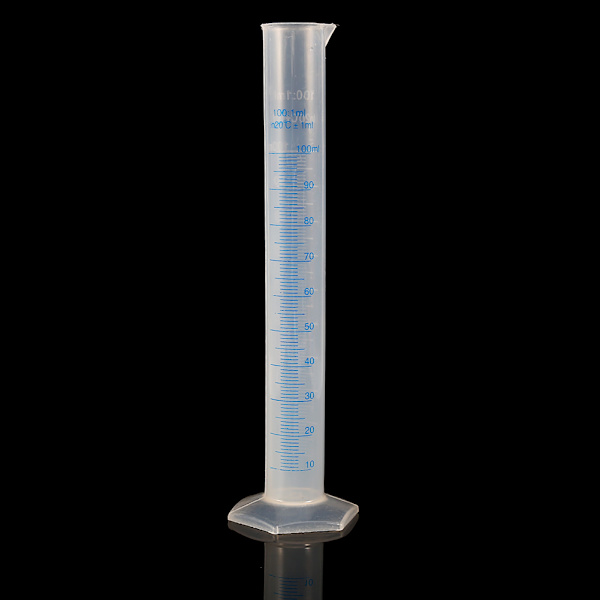 Målecylindre glas 100 ml plastik gradueret cylinder korrosionsbestandighed
