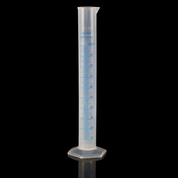 Mätcylindrar Glas 100 ml Plast graderad cylinder korrosionsbeständighet