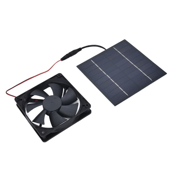 Solcellsdriven Fläkt 10W Enkel Fläkt Vattentät Solpanel Fläkt Kit för Hönshus Växthus
