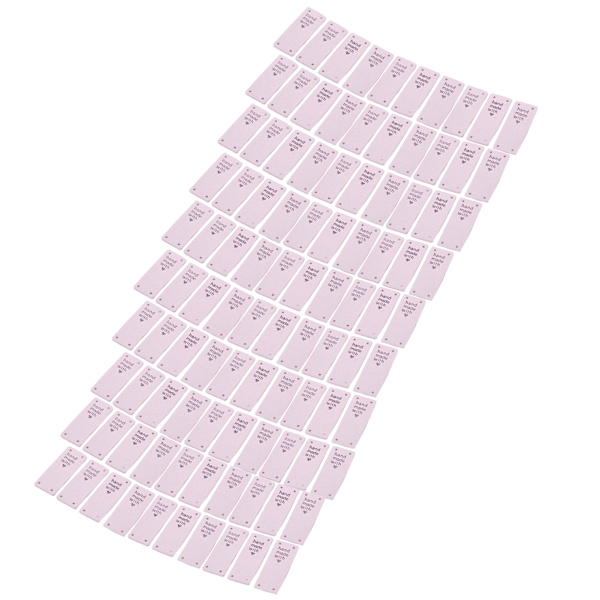 100 st handgjorda etiketter i mikrofiber, hållbara, tydligt tryckta, släta, praktiska syetiketter01