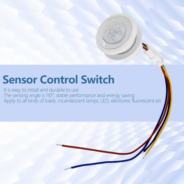 Mr HW08F LED Automatisk Infrarød Bevegelsessensor Kontrollbryter 1-40W 45*40mm