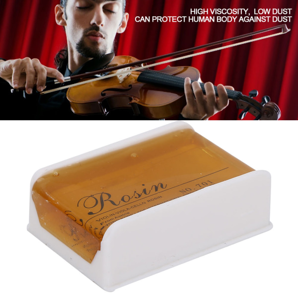Kolofonium för violin Viola Cello Kolofoniumborste Rengöringsverktyg för musikinstrument (gul)