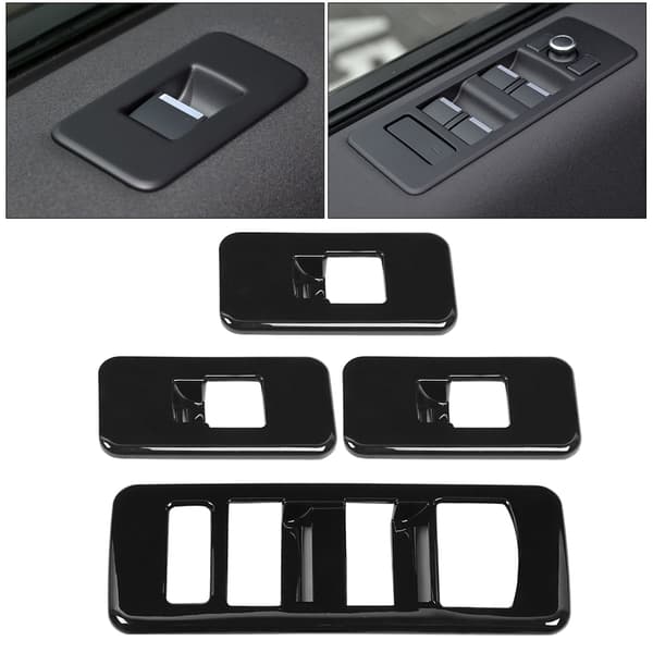 4 stk. vindusbryterpaneldeksel Piano Black passer til Land Rover Discovery 5 2017-2020