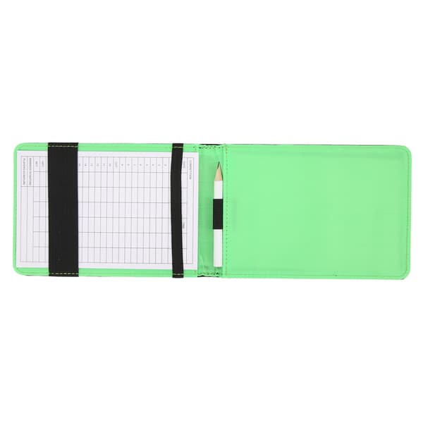 Golf Scorecard Holder PU-deksel Score Book Keeper Protector Clip med penntilbehør