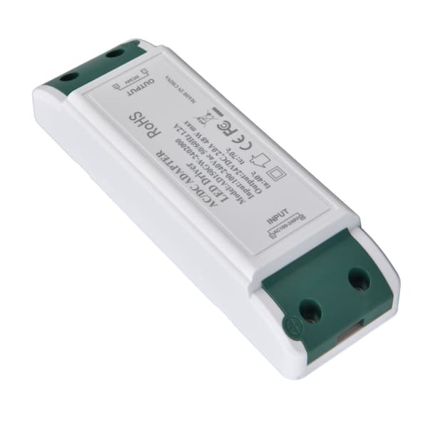 LED-transformator 24V DC 2A 48W konstantstrøm LED-strømforsyningsdriver for hjem og kontor AC100‑240V