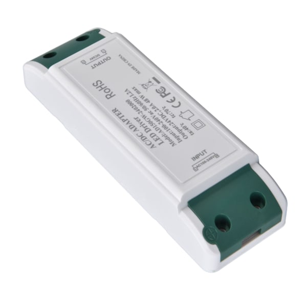 LED-transformator 24V DC 2A 48W konstantstrøms LED-strømkilde til hjem og kontor AC100-240V