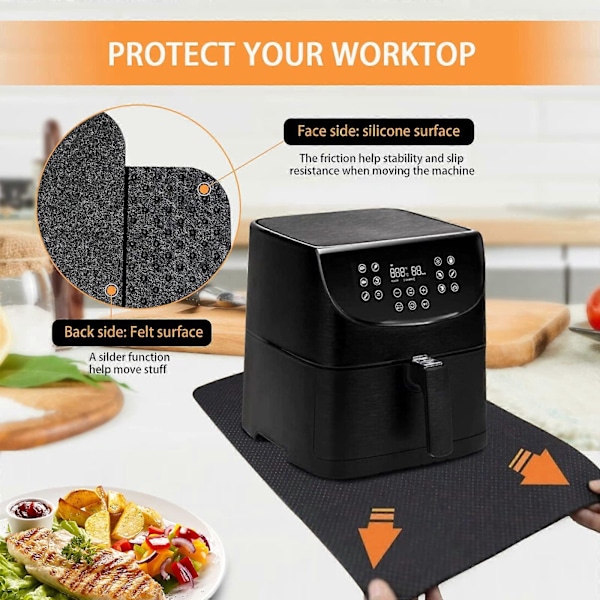 4 st Värmebeständiga Mattor för Air Fryer, Air Fryer Skyddsmatta