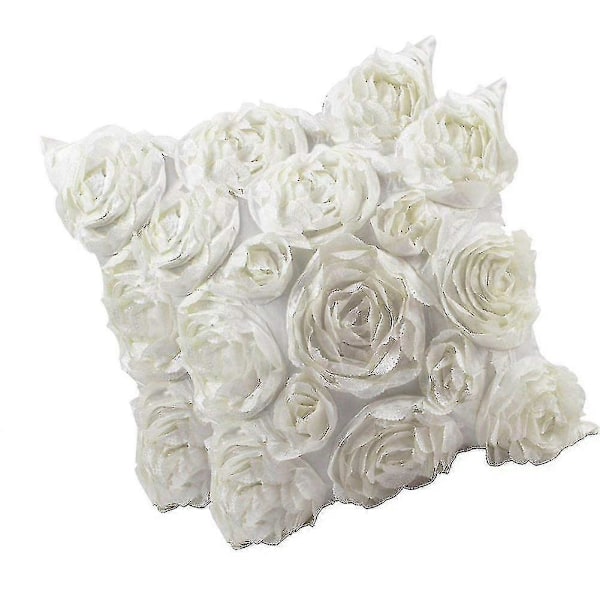 Dekorative pudebetræk kompatible med sofapudebetræk, romantisk kærlighed satin rose bryllupsfest boligindretning, hjemmegave (sæt med 2)