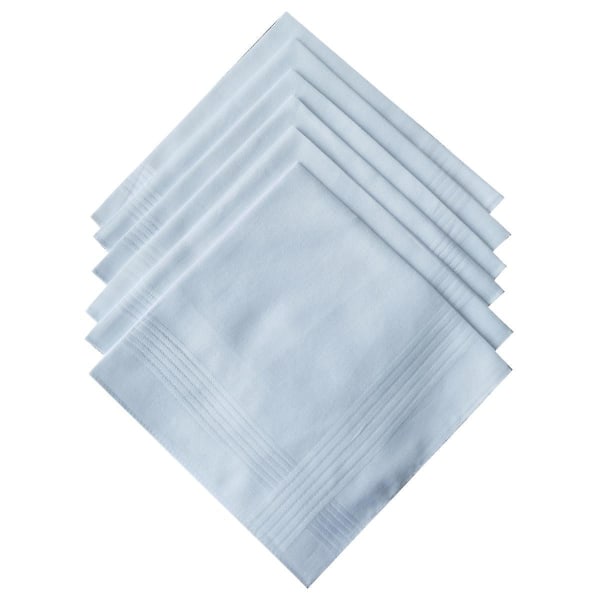 Pakke med 5 motelommetørklær i myk bomull for menn og kvinner - lyse farger, 40 x 40 cm
