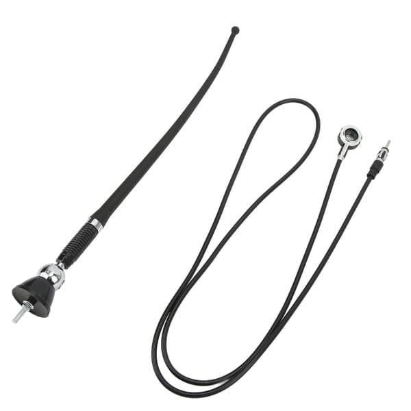 36 cm bilstereoantenne ABS sort slidstærk varmebestandig FM AM signalantenne universal til biler