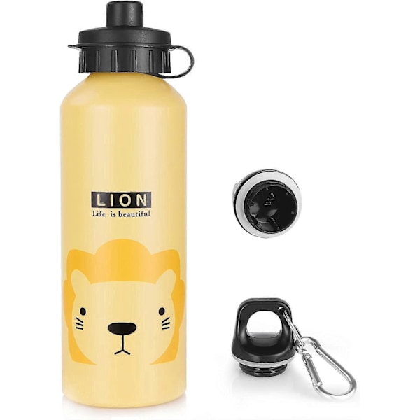 Lasten juomapullo 500ml, urheilujuomapullo lapsille tiiviillä kannella, kevyt juomapullo lapsille, kouluun ja kotiin