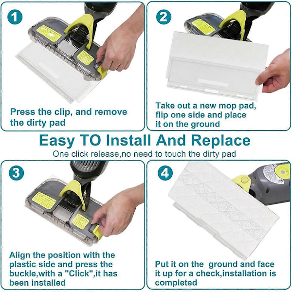 10 st MOP-dynor för Shark Vacmop Pro VM252 VM250 VM200 VC205 VM250