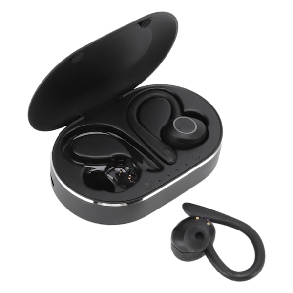 Bluetooth kuulokkeet vedenpitävät stereomelua vaimentavat langattomat nappikuulokkeet mikrofonin korvakoukulla ajamiseen Sports Travel Musta