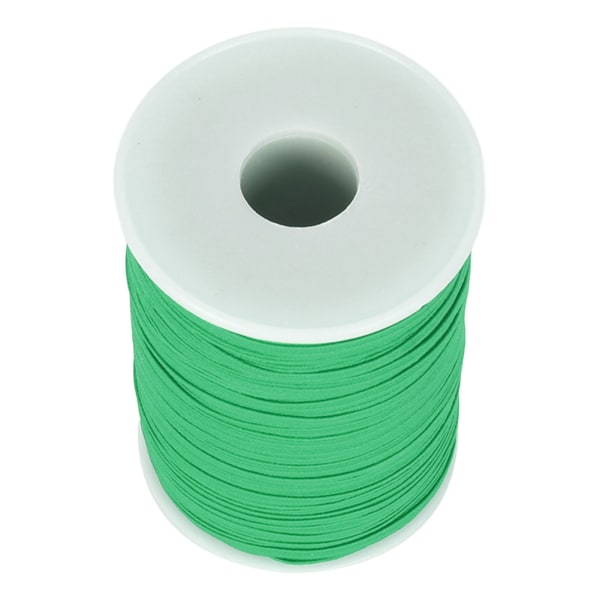 Elastisk sladd 50 yards 0,1 tum bred mjuk flexibel nylon Andas tvättbar armbandssnöre för hantverk DIY-pärlor grön