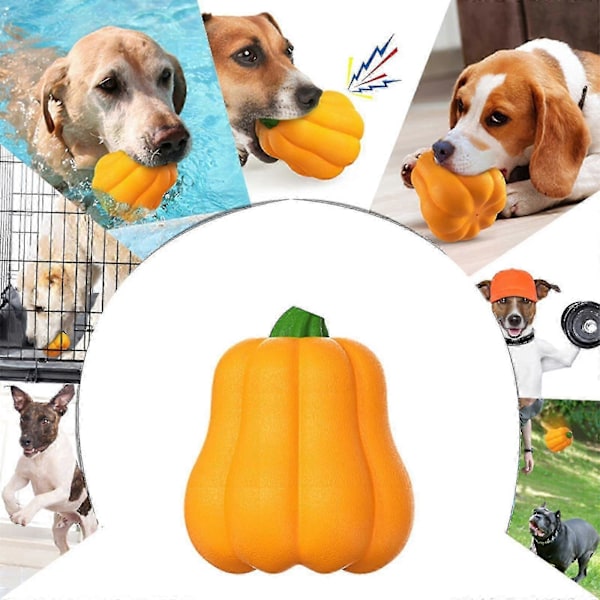 Interaktive Hundelegetøj, Græskar Hundelegetøj til Mellemstore til Store Hunde, Hundetyggelegetøj med Langt Reb til Aggressive Tygger, Hundetræning DMJ