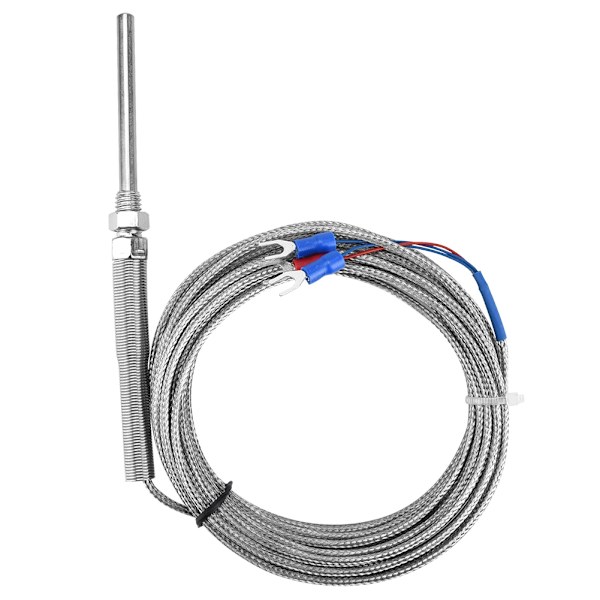 M8 gevind PT100 platinmodstand termoelement 50 mm probe temperatursensor ledning 0-400 ℃ (5 m)