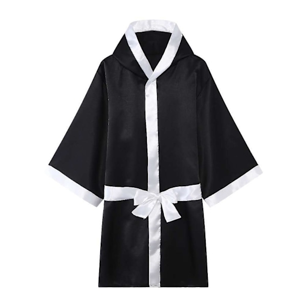 Competition Boxing Robe for Unisex Kickboxing Training XL Black