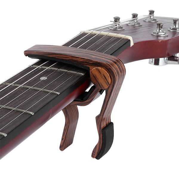 Universal akustisk folk gitarr capo stämning klämma klämma musikaliska instrument tillbehör Sapele trä typ