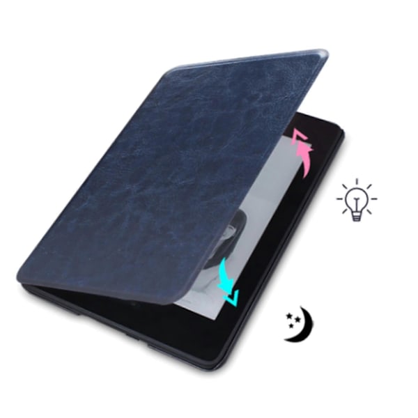 Auto Sleep Wake Læder Cover med Håndrem til Kindle Paperwhite 11. Gen RoseRed