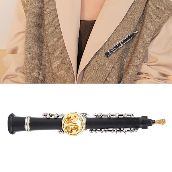 Oboe Form Design Mini Pin Brosch Musikinstrument Hantverk Kläder Dekoration Present