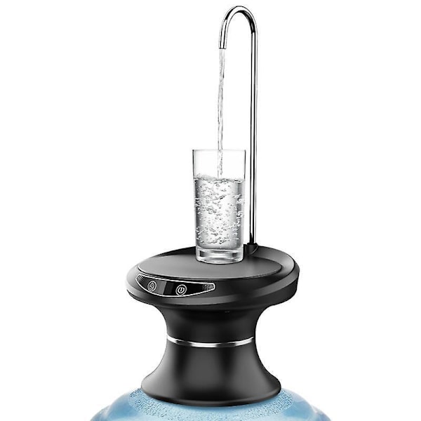 Automatisk Elektrisk Vattenkanna Pump för 1-5 Gallonskanna, USB Laddningsbar, Ultra-Hygienisk BPA-Fri, Svart
