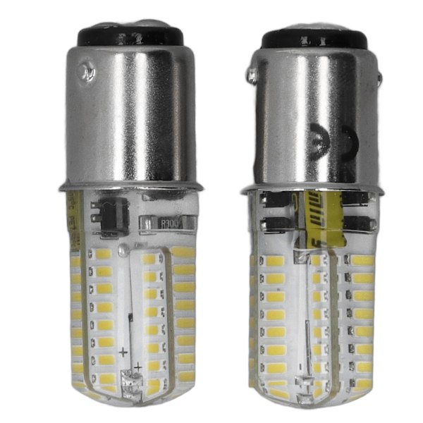 BA15D LED-lampa 64 LED-lampor 4W 360Lm Hög ljusstyrka Plug and Play BA15D-lampa AC DC 12V för Driveway Deck Patio RVs Vitt ljus
